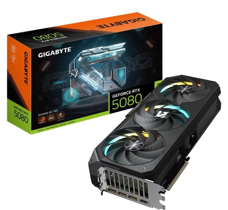 Gigabyte NVIDIA GeForce RTX 5080 GAMING OC Graphics Card for Gaming - 16GB