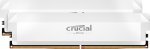 Crucial Pro OC 64GB DDR5 6400MHz RAM Desktop Memory for Gaming - White