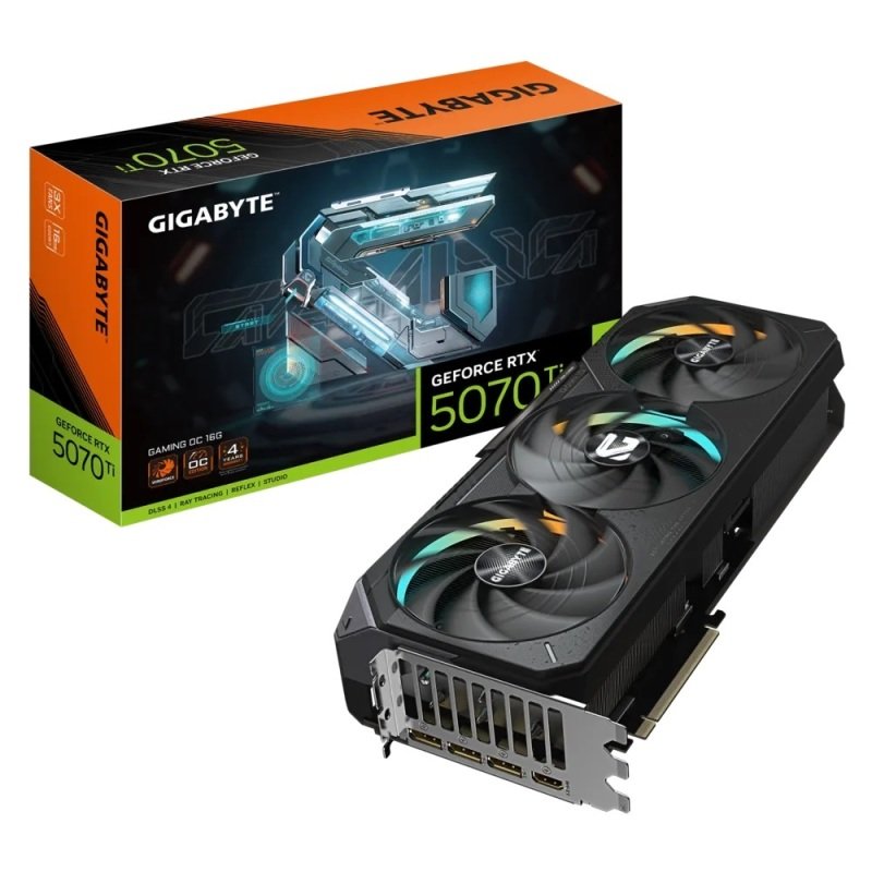 Gigabyte NVIDIA GeForce RTX 5070 Ti GAMING OC Graphics Card for Gaming - 16GB