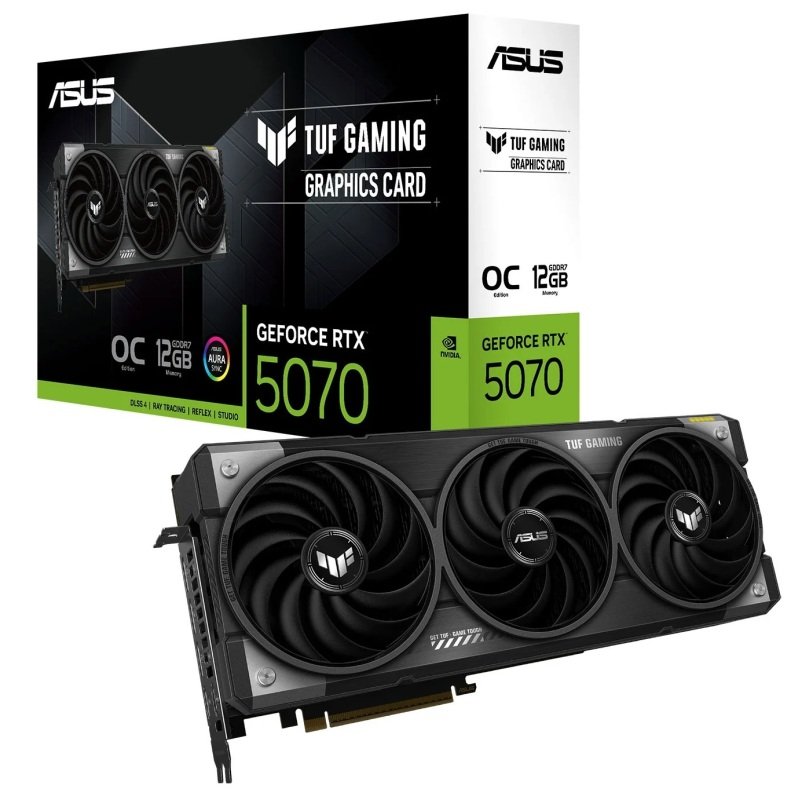 ASUS NVIDIA RTX GeForce RTX 5070 TUF GAMING OC Graphics Card for Gaming - 12GB