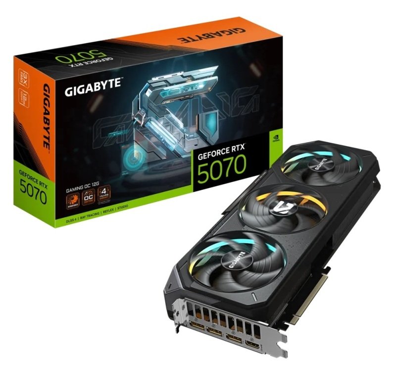 Gigabyte NVIDIA GeForce RTX 5070 GAMING OC Graphics Card for Gaming - 12GB