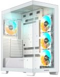 Gigabyte C500 Panoramic Stealth Mid Tower ATX Gaming PC Case - White