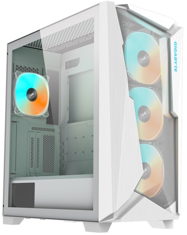 Gigabyte C301 Glass Mid Tower E-ATX Gaming PC Case - White