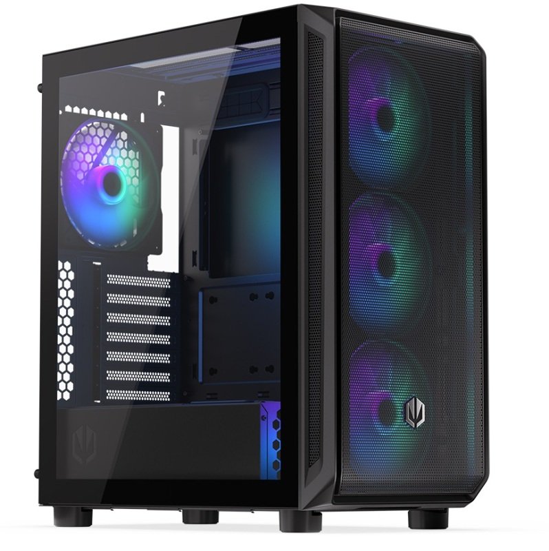 ENDORFY Arx 500 ARGB Mid Tower ATX Gaming PC Case - Black