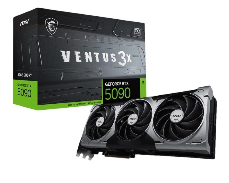 MSI NVIDIA GeForce RTX 5090 VENTUS 3X OC Graphics Card for Gaming - 32GB