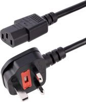 3m Uk Computer Power Cord - 3 Pin Mains Lead - C13 To Bs-1363