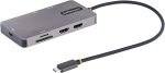 Startech USB C Multiport Adapter, Dual HDMI Video, 4K 60Hz, 2Pt 5Gbps USB-A Hub, 100W Power Delivery Pass-Through/GbE/SD/MicroSD, 12"/30cm Cable, Travel Dock, Laptop Docking Station