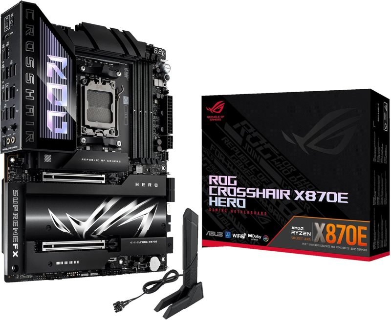 ASUS AMD ROG CROSSHAIR X870E HERO AM5 DDR5 ATX Gaming Motherboard