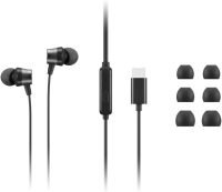 Lenovo USB-C Wired In-Ear Headphones - Black