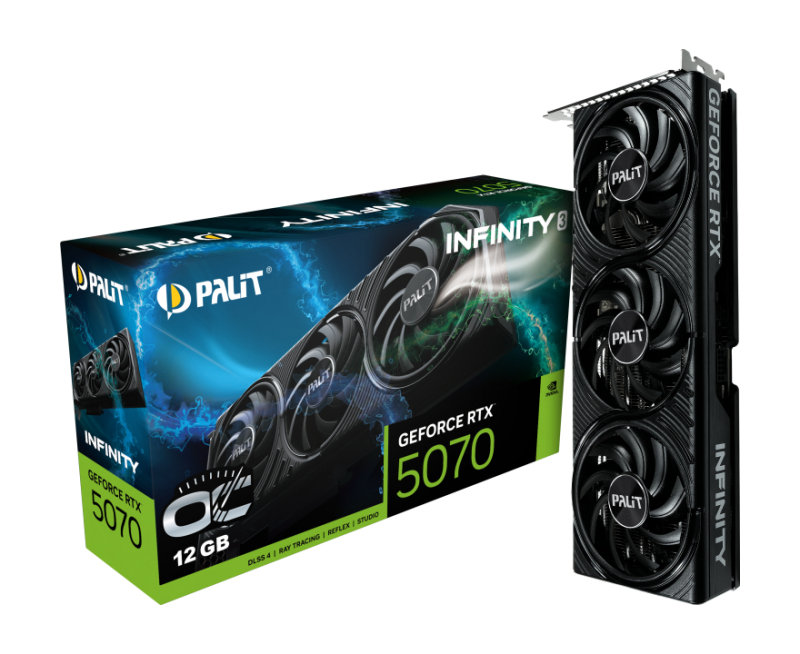 Palit NVIDIA GeForce RTX 5070 INFINITY 3 OC Graphics Card for Gaming - 12GB