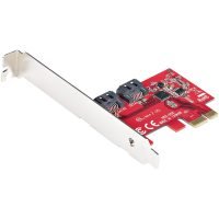 EXDISPLAY StarTech.com SATA PCIe Card - 2 Port PCIe SATA Expansion Card - 6Gbps - Full/Low Profile - PCI Express to SATA Adapter/Controller - ASM1061 Non-Raid - PCIe to SATA Converter