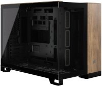 EXDISPLAY CORSAIR 2500X Mid Tower Micro ATX Gaming PC Case - Black and Walnut