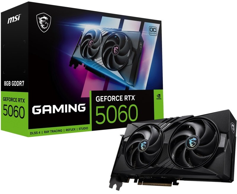 MSI NVIDIA GeForce RTX 5060 GAMING OC Graphics Card for Gaming - 8GB