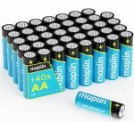 Maplin AA LR6 1.5V Alkaline Batteries - Pack of 40