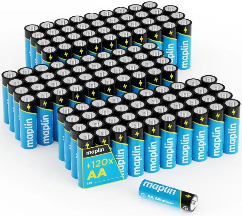 Maplin AA LR6 1.5V Alkaline Batteries - Pack of 120