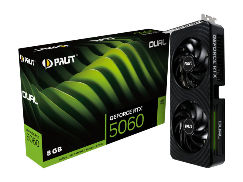 Palit NVIDIA GeForce RTX 5060 DUAL Graphics Card for Gaming - 8GB