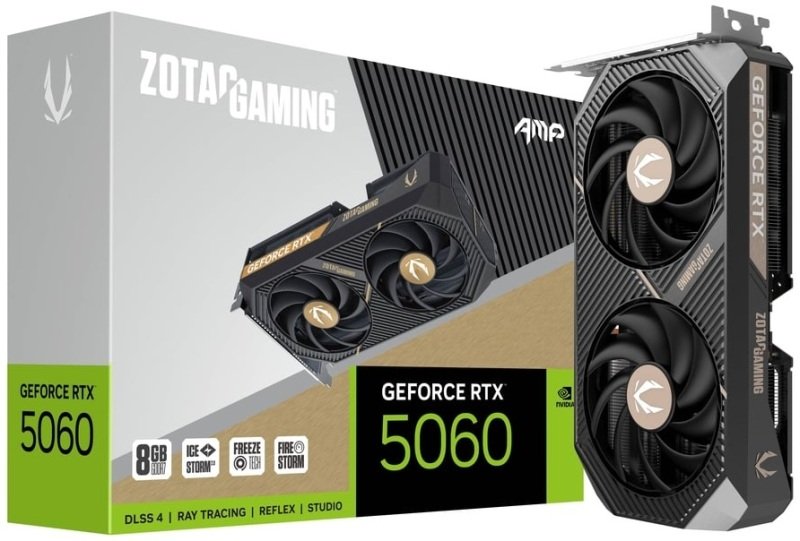 ZOTAC NVIDIA GeForce RTX 5060 AMP Graphics Card for Gaming - 8GB