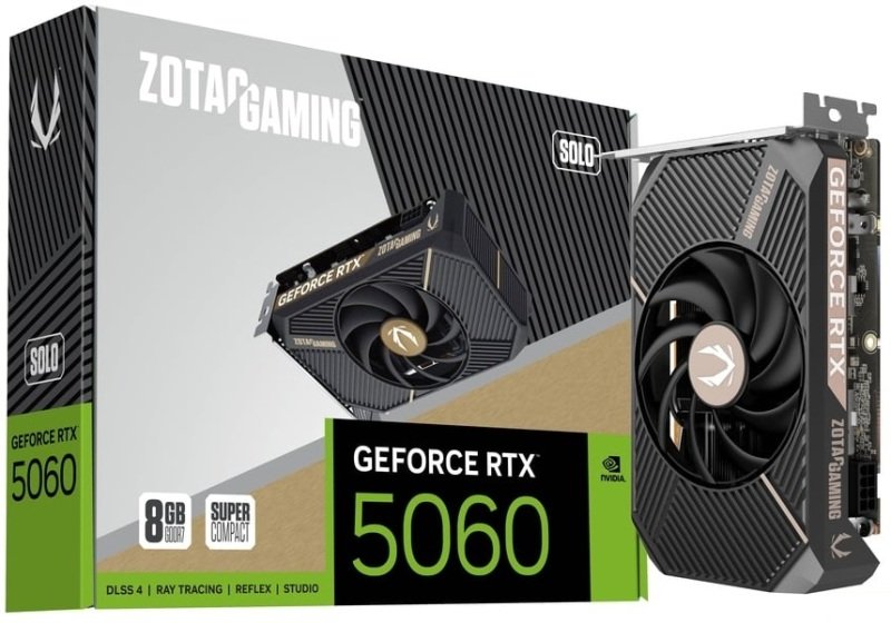 ZOTAC NVIDIA GeForce RTX 5060 SOLO Graphics Card for Gaming - 8GB