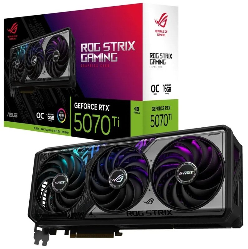 ASUS NVIDIA GeForce RTX 5070 Ti ROG STRIX OC Graphics Card for Gaming - 16GB