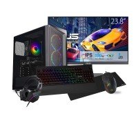 AlphaSync Specter NX PreBuilt Budget Gaming PC Bundle - AMD Ryzen 5 5600G, Win 11 Home