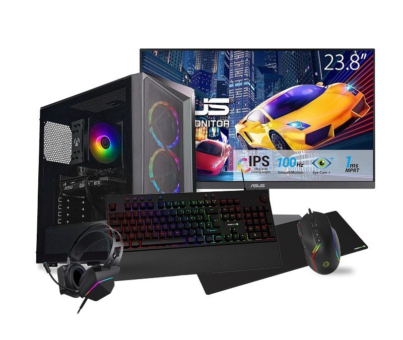 AlphaSync Specter NX PreBuilt Budget Gaming PC Bundle - AMD Ryzen 5 5600G, Win 11 Home