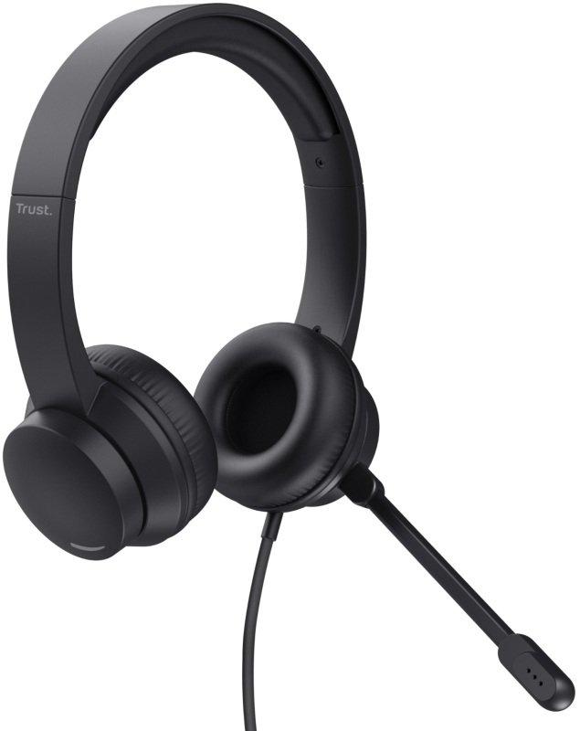 Trust HS-201 Wired USB-A Headset - Black