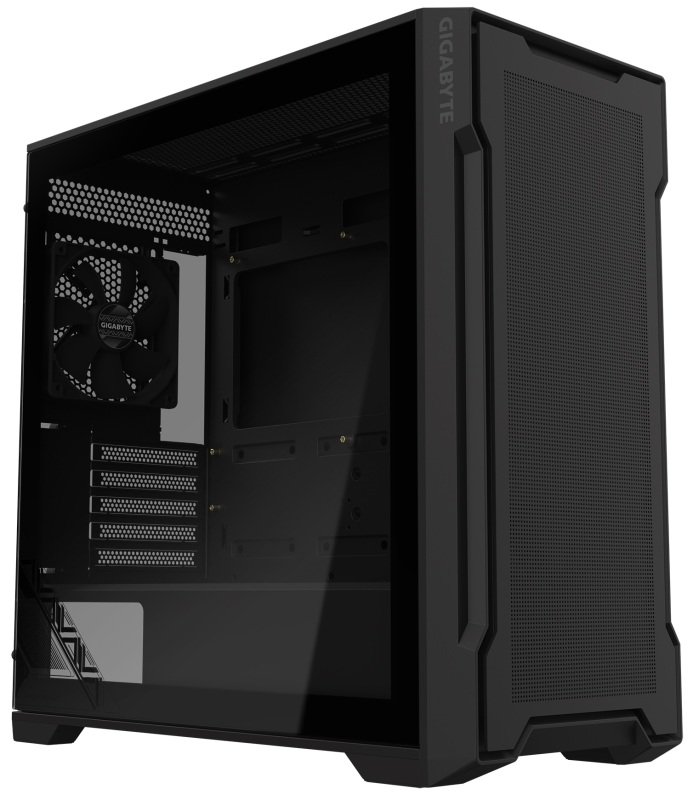 EXDISPLAY Gigabyte C102 Glass Mid Tower Micro ATX Gaming PC Case - Black
