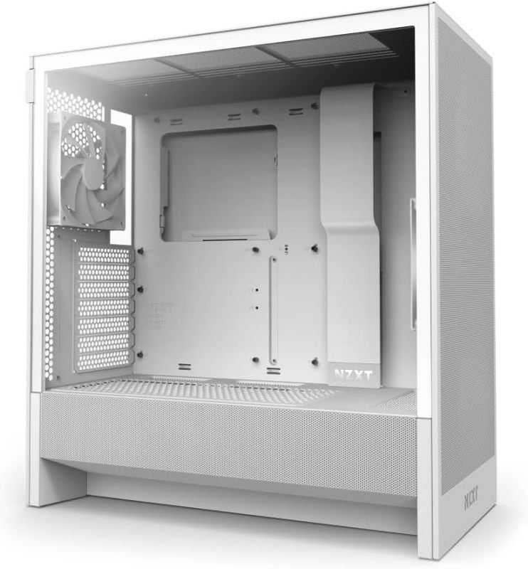 EXDISPLAY NZXT H5 Flow Mid Tower ATX Gaming PC Case - White 2024