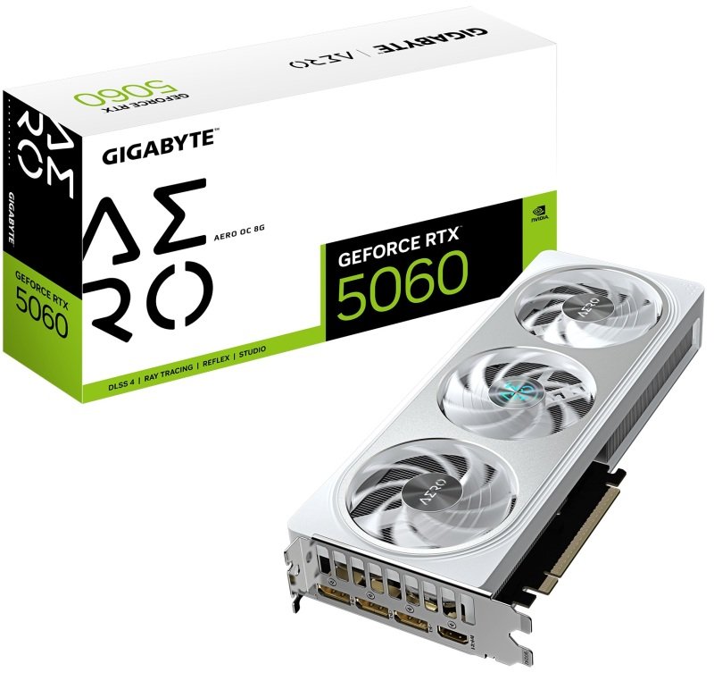 Gigabyte NVIDIA GeForce RTX 5060 AERO OC Graphics Card for Gaming - 8GB