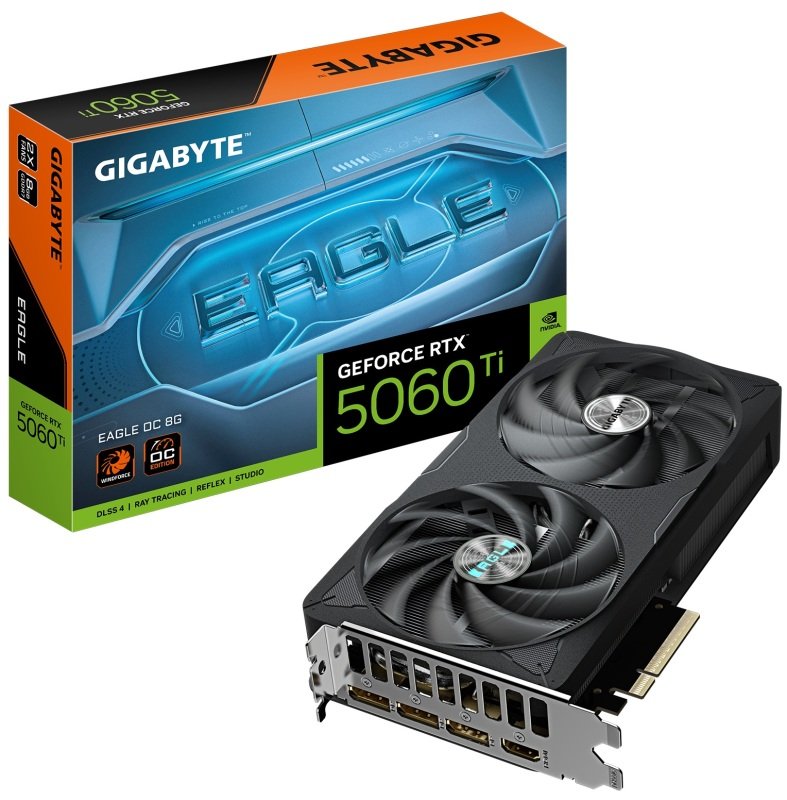 Gigabyte NVIDIA GeForce RTX 5060 Ti EAGLE OC Graphics Card for Gaming - 8GB