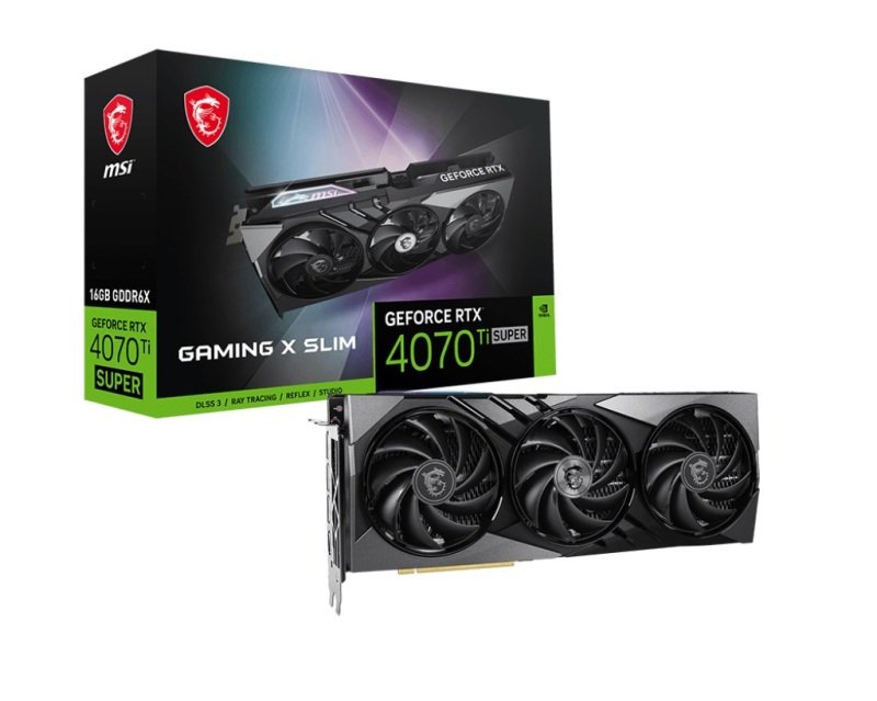EXDISPLAY MSI NVIDIA GeForce RTX 4070 Ti SUPER GAMING X SLIM Graphics Card for Gaming - 16GB