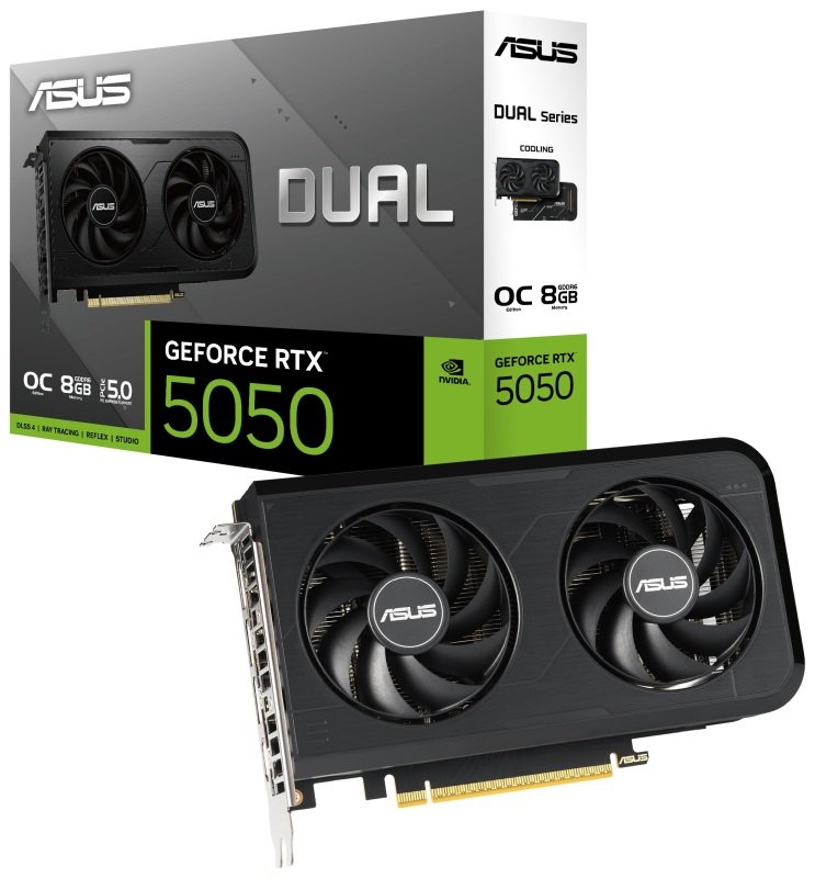 ASUS NVIDIA GeForce RTX 5050 DUAL OC Graphics Card for Gaming - 8GB