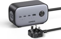 UGREEN DigiNest Pro 100W GaN Charger with 2x UK Extension Lead with 3x USB-C 1 x USB A Ports