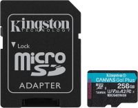 Kingston Canvas Go! Plus 256GB microSD Memory Card - with Adapter