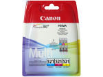 Canon CLI-521 3 Colour Multipack (CMY) Ink Cartridge - 471 Pages - 2934B010