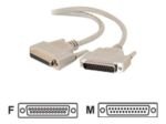 C2G, IEEE-1284 DB25 M/F Parallel Printer Extension Cable, 3m