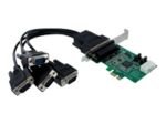 StarTech.com 4 Port Native PCI Express RS232 Serial Adapter Card with 16950 UART - PCIe RS232 Serial Card