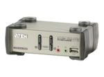 Aten 2 Port Kvmp Switch Ps2/usb + Audio Support (2 Cables Inc) 2xusb Hub Ports