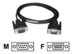 C2G, DB9 M/F Extension Cable Black, 1m