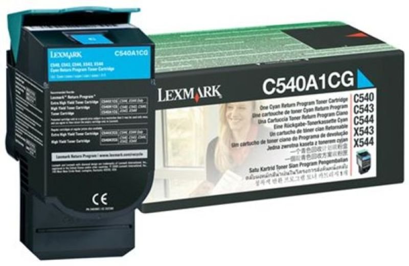 Lexmark 0C540A1CG Return Program Cyan Toner Cartridge 1000 Pages