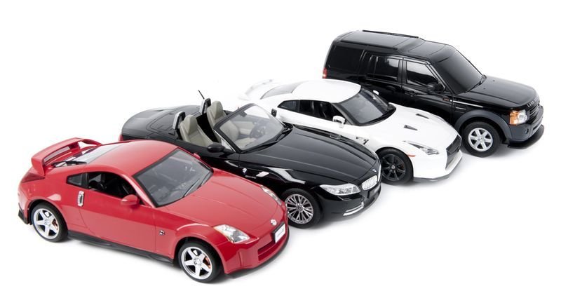 black and white rc car