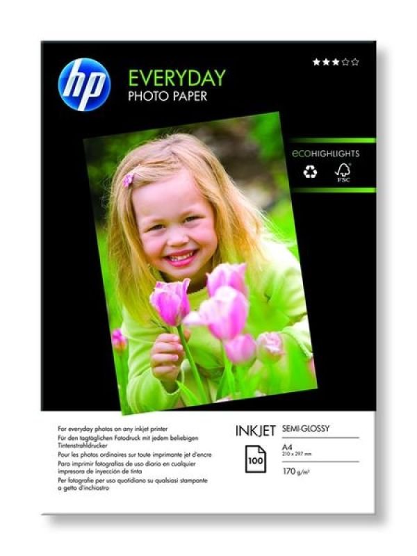 HP A4 Everyday Glossy Photo Paper 100 Sheets
