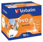 Verbatim 16x DVD-R Inkjet Printable Discs - 10 Pack