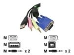 Startech 10 Ft 4-in-1 USB VGA Audio - And Microphone KVM Switch Cable En