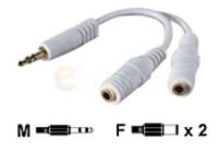 Belkin Headphone Splitter Audio Miniphone Stereo 3.5 mm(M) - 3.5 mm(F) White