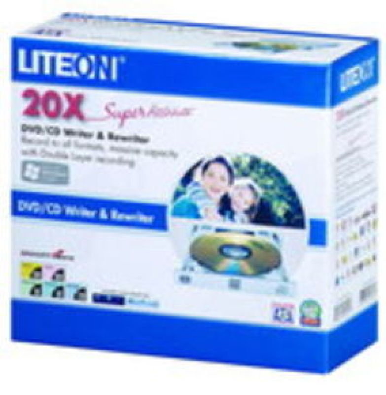 LiteOn 20X SATA DVD±RW/RAM Black, Beige & Silver Bezels Inc Nero - Retail