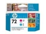 HP 72 Magenta & Cyan Original DesignJet Printhead For use with - T1100, T1120, T1200 - C9383A