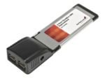 Startch 2 Port ExpressCard 1394b FireWire 800 Laptop Adapter Card