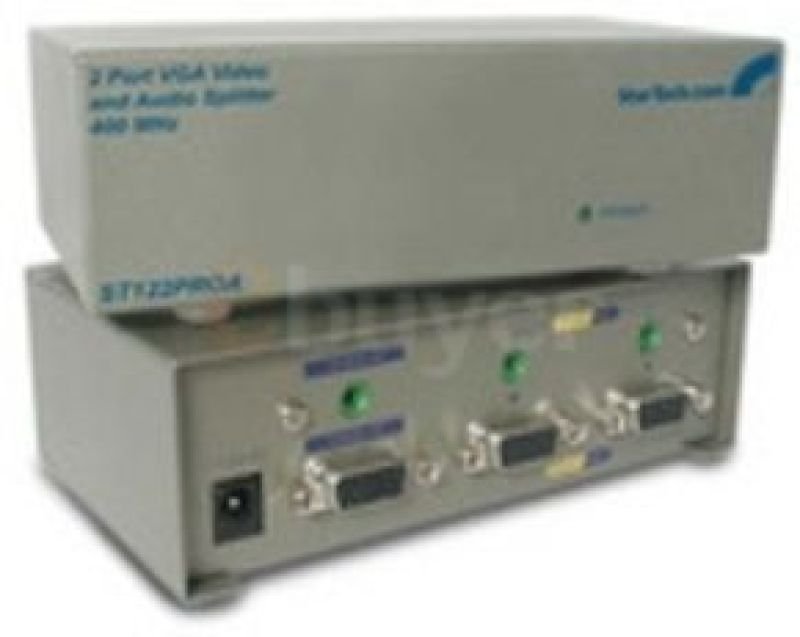 Startech 2 Port High Resolution 400 MHz VGA Video Splitter With Audio