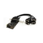 StarTech.com 4 Port PCI Express RS232 Serial Adapter Card with Break out Cable